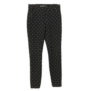 OLD NAVY Pixie Mid Rise Polkadot Print Pants Tall 2T Stretch Black/White EUC B80